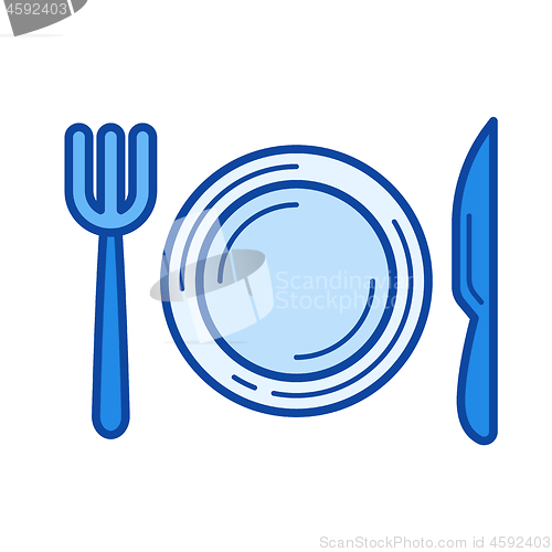 Image of Restaurant line icon.