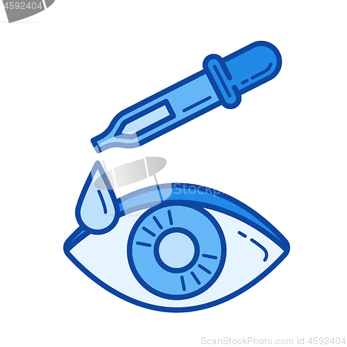 Image of Eye dropper line icon.