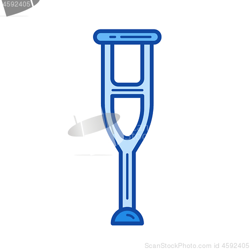 Image of Crutch line icon.