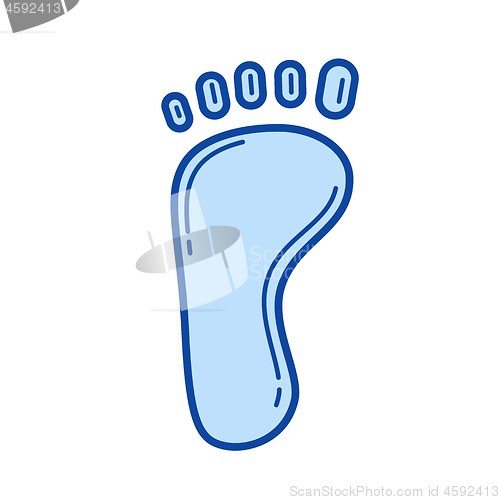 Image of Foot line icon.