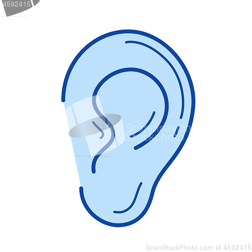 Image of Ear line icon.