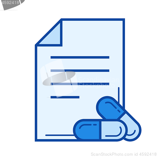 Image of Prescription line icon.