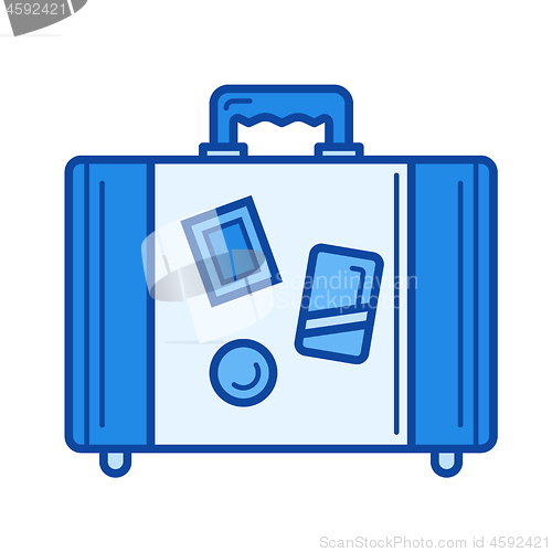 Image of Travel luggage line icon.