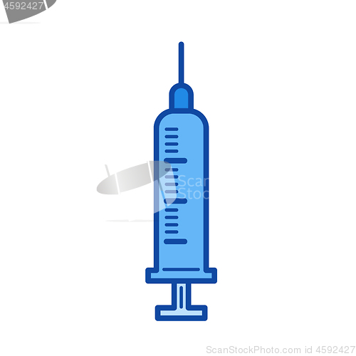 Image of Syringe line icon.