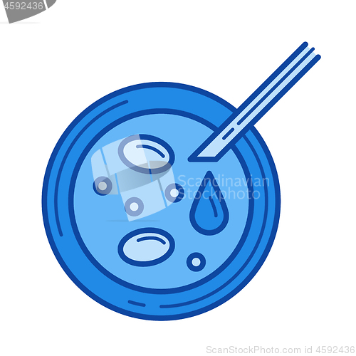 Image of Petri dish line icon.