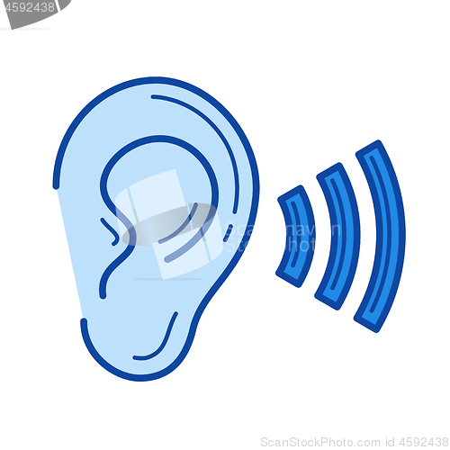 Image of Hearing line icon.