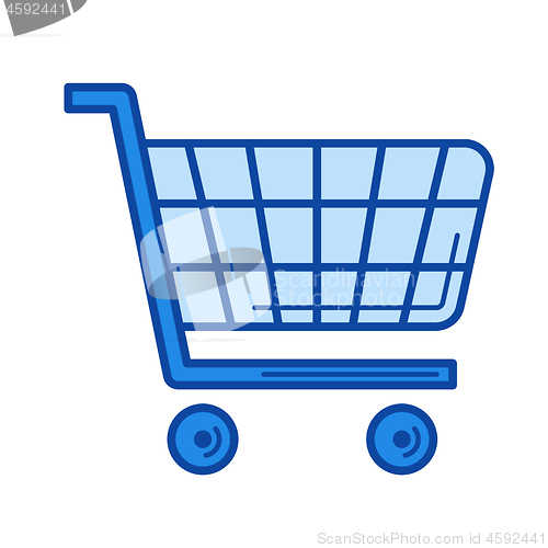 Image of Shopping cart line icon.