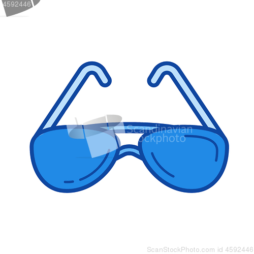 Image of Sunglasses line icon.