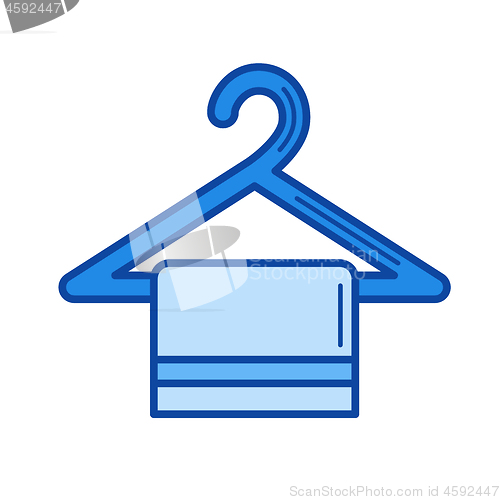 Image of Towel hanger line icon.