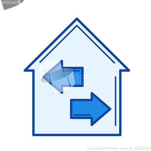 Image of House insulation line icon.