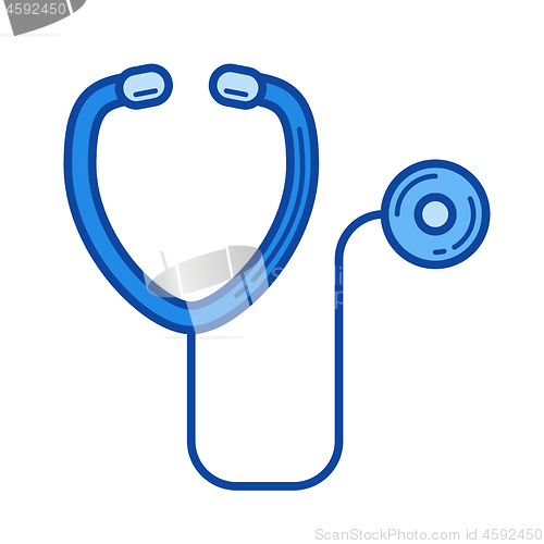 Image of Stethoscope line icon.