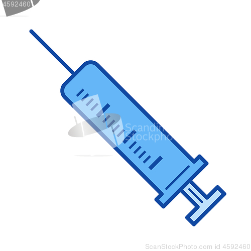 Image of Syringe line icon.