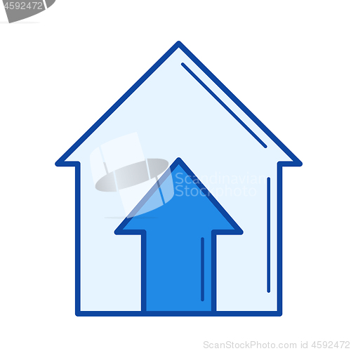 Image of Real estate price line icon.