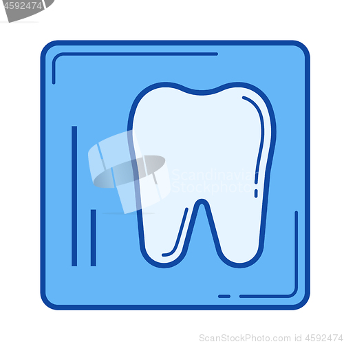 Image of Dental x-ray line icon.