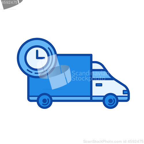 Image of Fast delivery line icon.