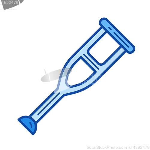 Image of Crutch line icon.