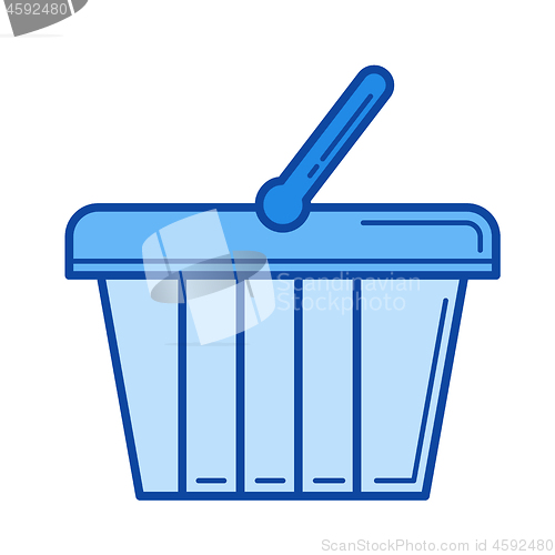 Image of Shopping basket line icon.