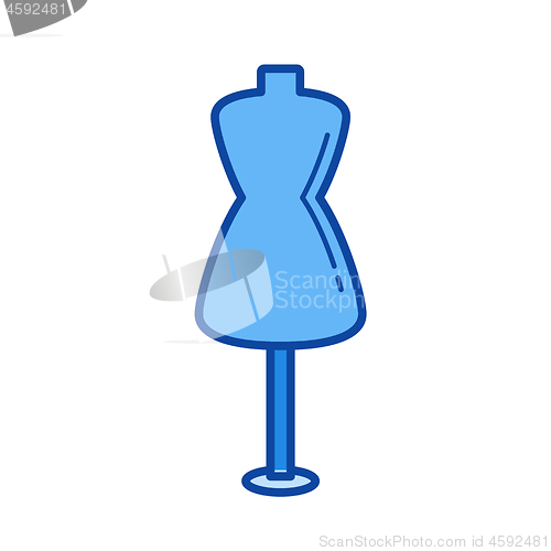 Image of Sewing mannequin line icon.