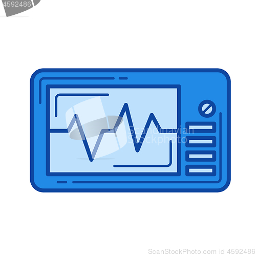 Image of Cardio monitor line icon.