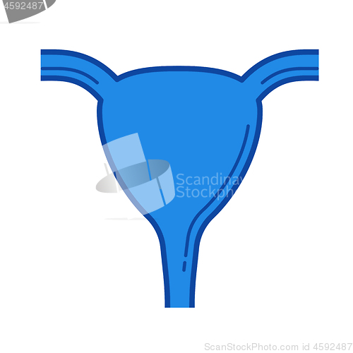 Image of Uterus line icon.