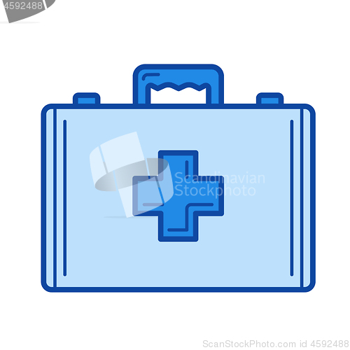 Image of First aid kit line icon.