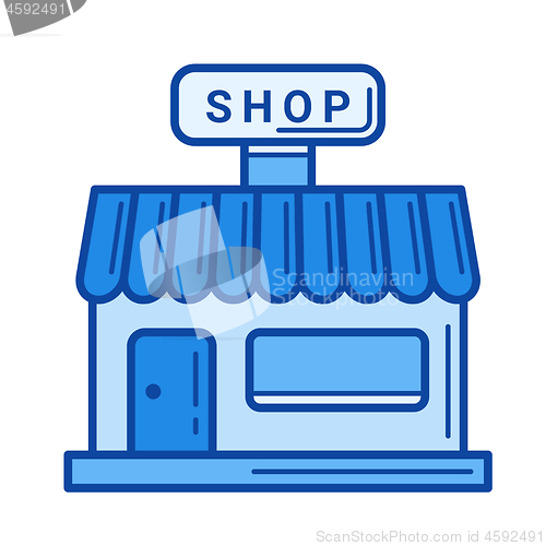 Image of Grocery store line icon.