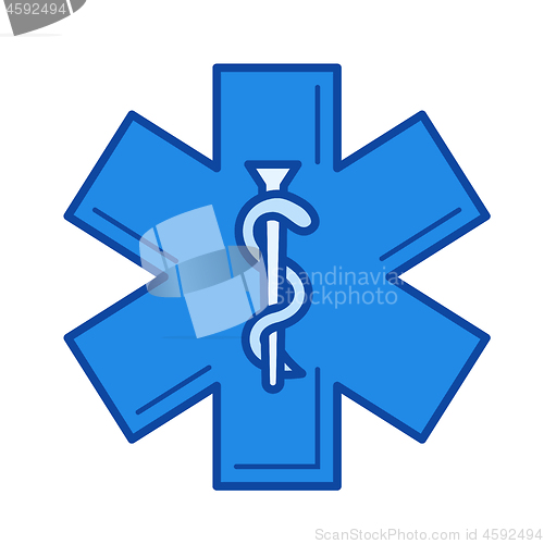 Image of Health care symbol line icon.