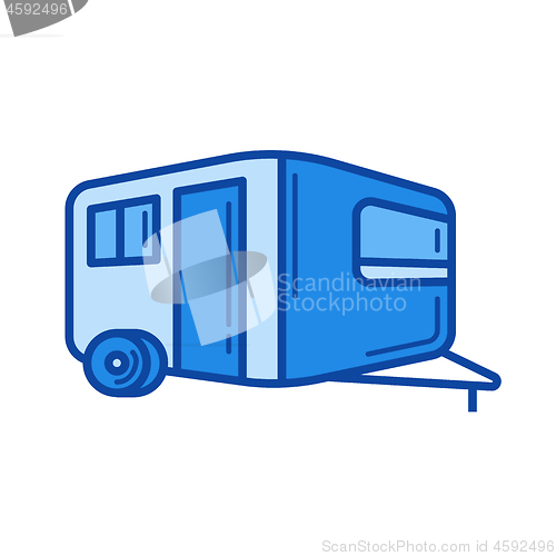 Image of Camper line icon.