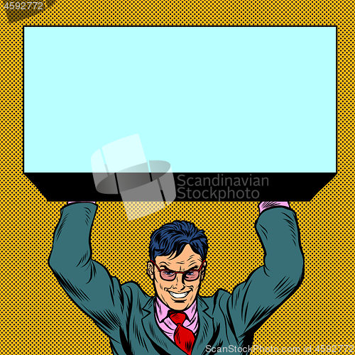 Image of Businessman atlas holds the load