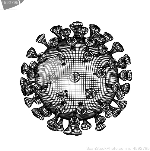 Image of Coronavirus 2019-nCoV virus. Vector 3d illustration on white