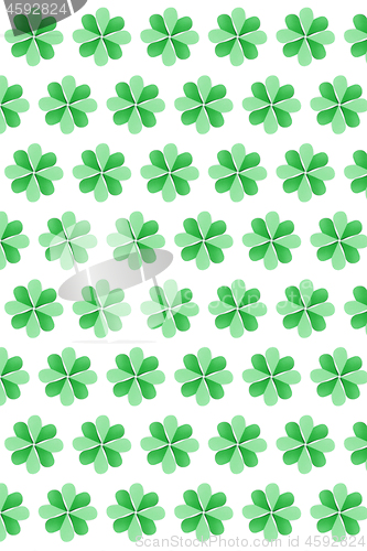 Image of St.Patrick \'s Day creative background from clover\'s leaves.