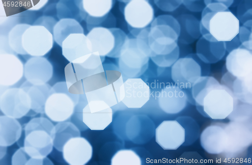 Image of Abstract Classic Blue Background With Lights Bokeh 