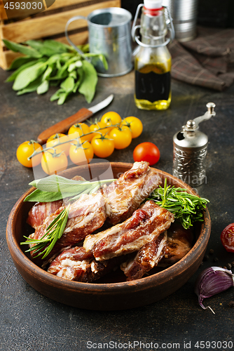 Image of raw ribs meat