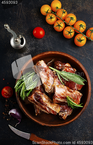 Image of raw ribs meat