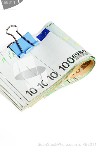 Image of euro bills and clip