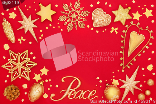 Image of Christmas Peace Background Border