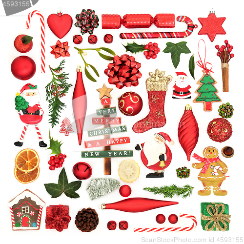 Image of Christmas Tree Decorations and Symbols