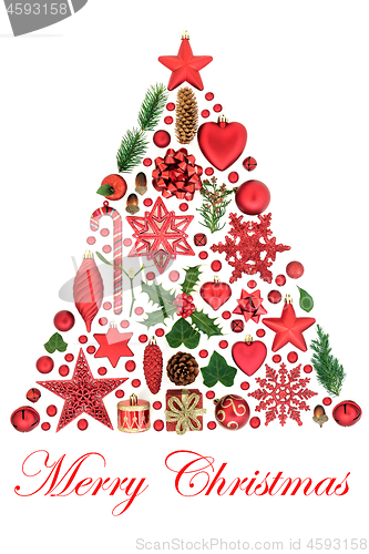 Image of Abstract Merry Christmas Tree Decoration