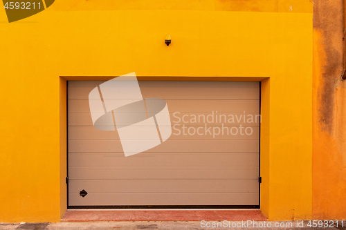 Image of Yellow Building Garage