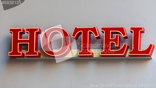 Image of Red Neon Hotel Sign