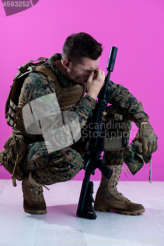 Image of soldier with problems