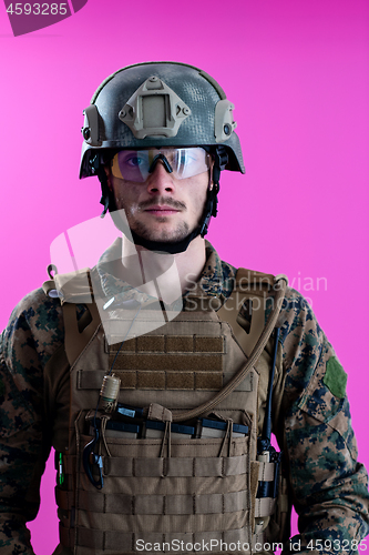 Image of modern warfare soldier pink backgorund