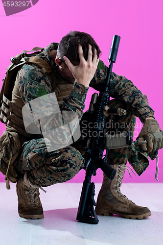 Image of soldier with problems