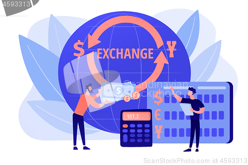 Image of Currency exchange concept vector illustration