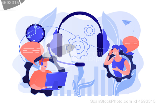Image of Cold calling concept vector illustration.