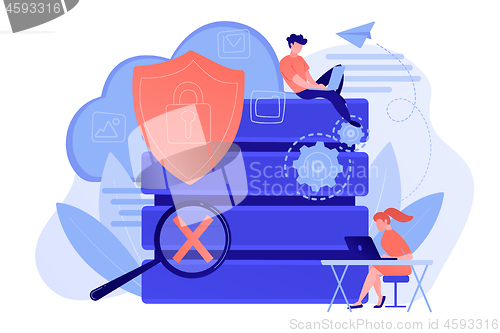 Image of Data protection concept vector illustration.