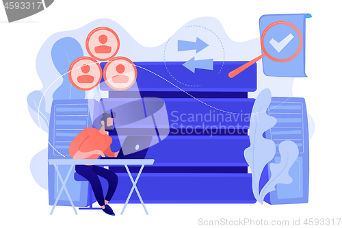 Image of Management information system concept vector illustration.