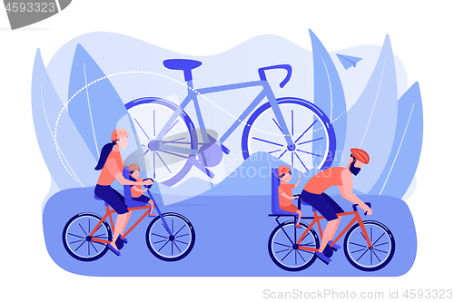 Image of Cycling experiences concept vector illustration.