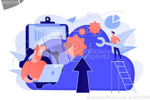 Image of Cloud engineering concept vector illustration.