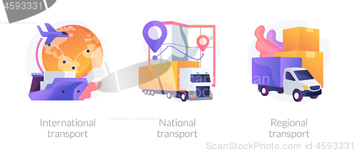 Image of Worldwide order delivery service vector concept metaphors.